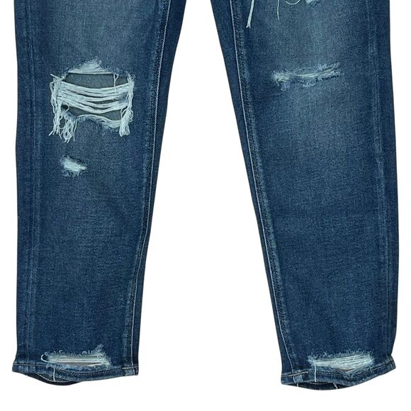 American Eagle Tomgirl Distressed Jeans Size 6 Short Stretch Button Fly AEO 6S - Picture 4 of 9